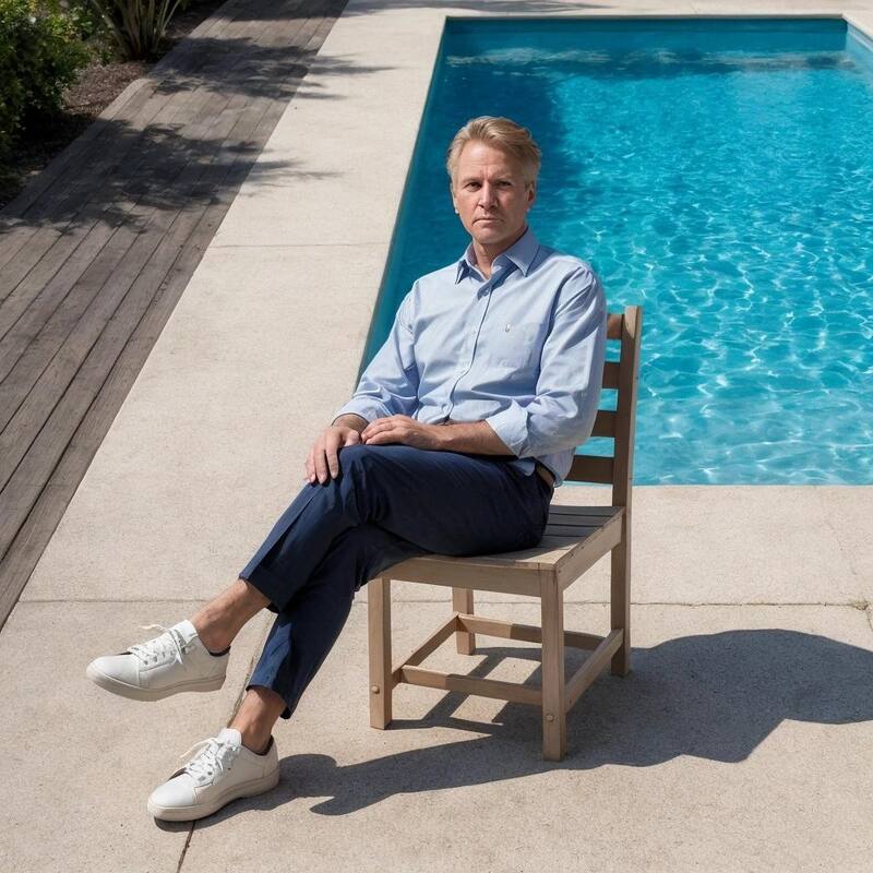 Armless Outdoor Chairs - HDPE Material Set of 2, Weather Resistant