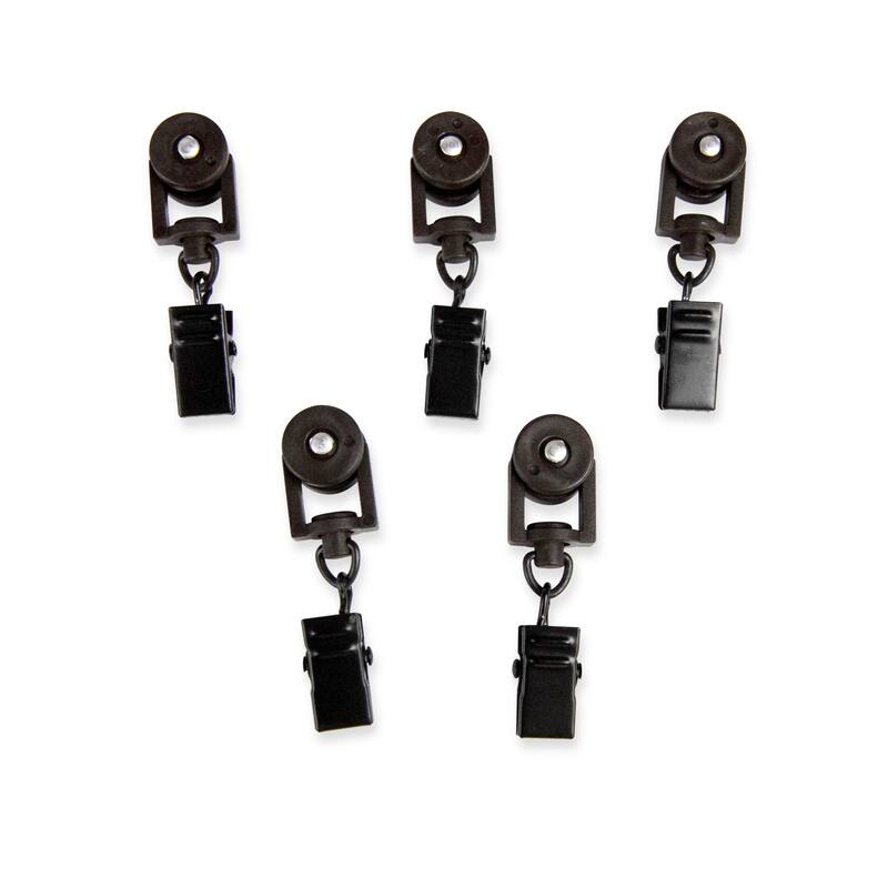 InStyleDesign 10 Sliders for CH track Traverse Rods - Black