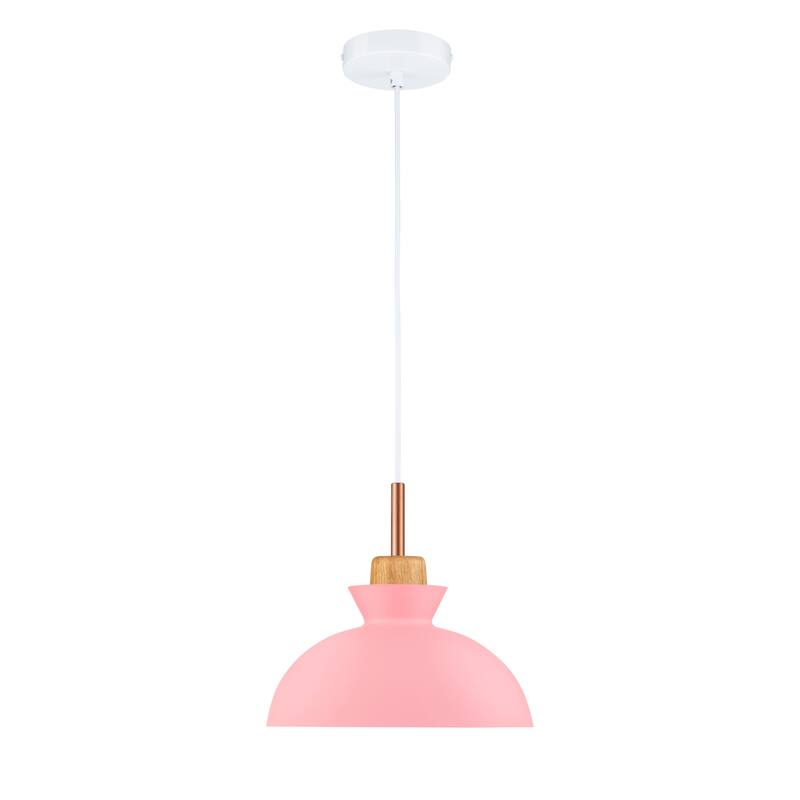 1-Light 11 in. Modern Bowl Dome Pendant Kitchen Island Lighting