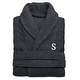 preview thumbnail 24 of 26, Authentic Hotel and Spa Turkish Cotton Charcoal Monogrammed Unisex Bath Robe L/XL - S
