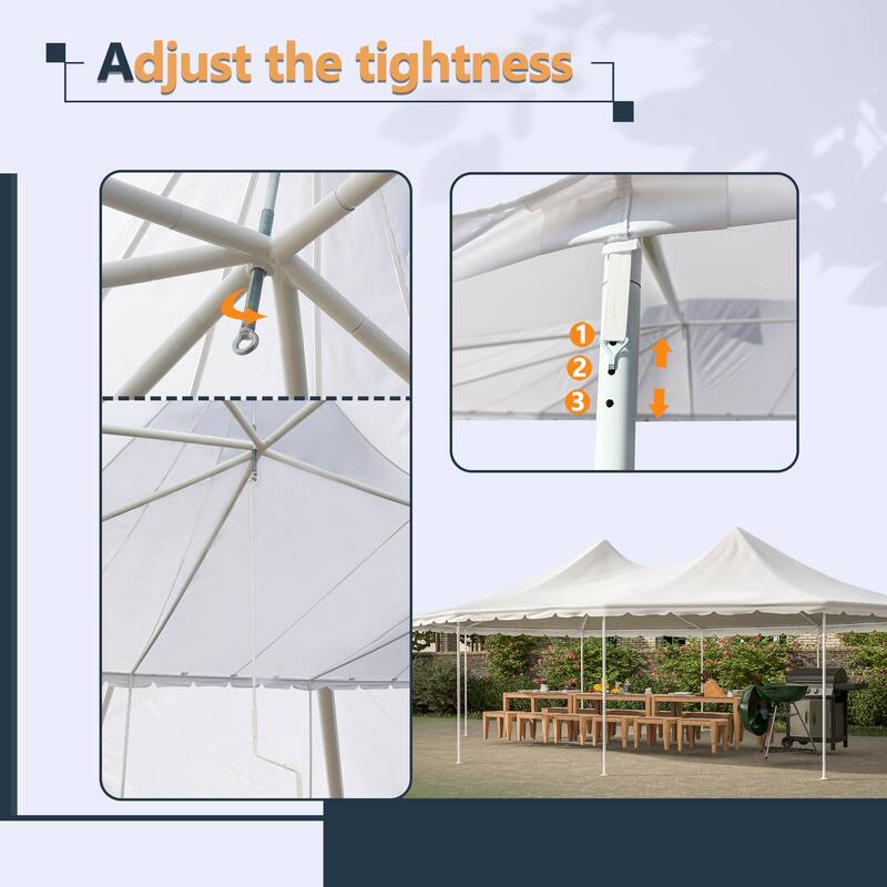 GDFStudio - Nashua Waterproof Event Protection Outdoor Gazebo Pavilion Shelter Tent