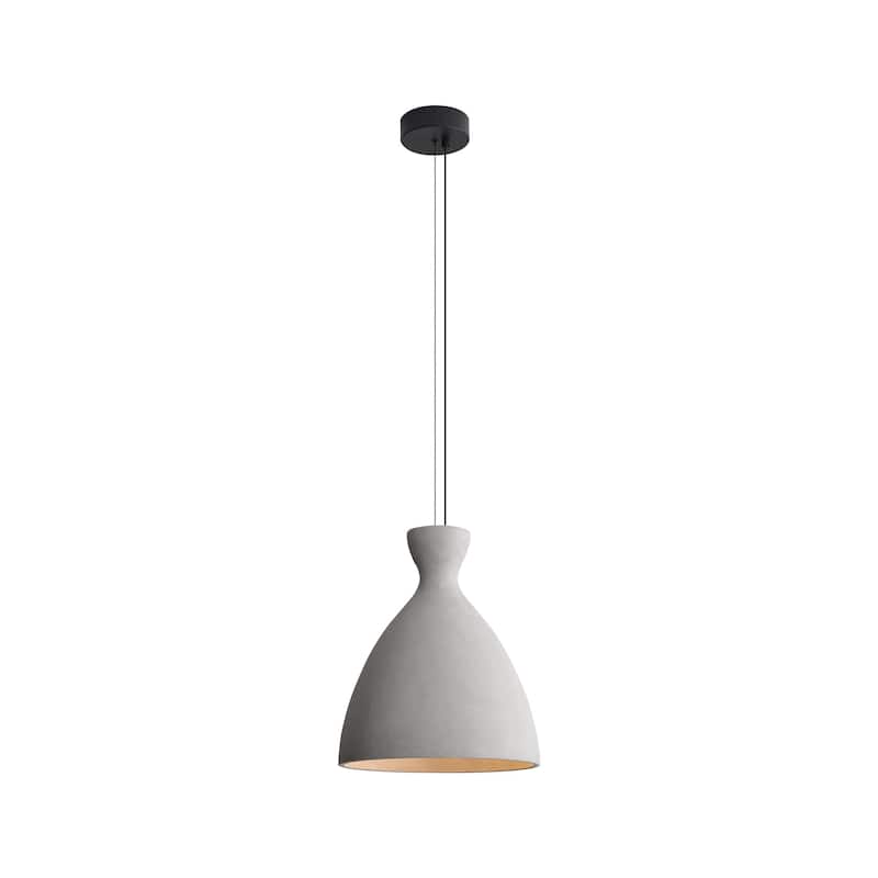 Golden Lighting Aethera 14in Integrated LED Pendant in Grey Cement - Gold