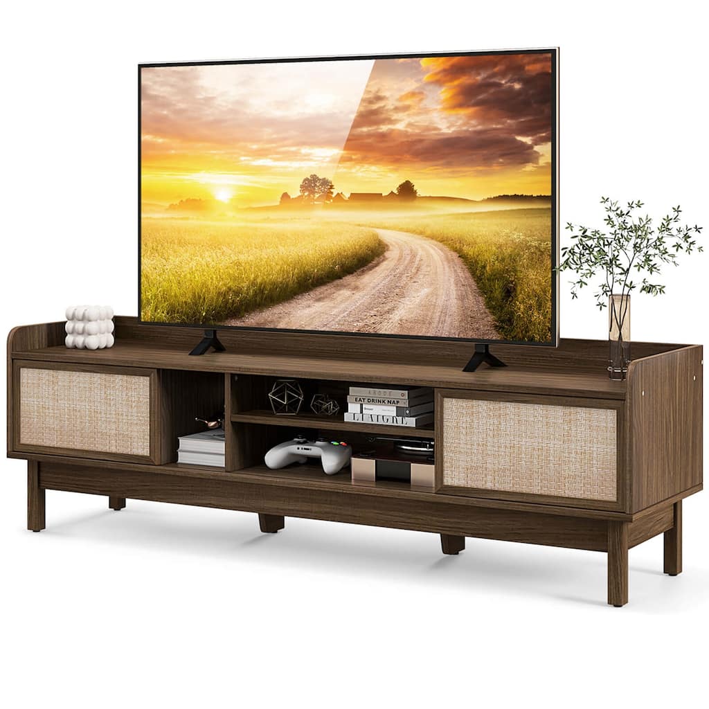 Costway Wooden TV Stand for TVs up to 65" with Storage Adjustable - See Details