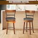 Gymax Set of 4 BarStool 25.5'' Swivel Counter Height Dining Chair with - 18'' (L) x 20.5'' (W) x 39'' (H)