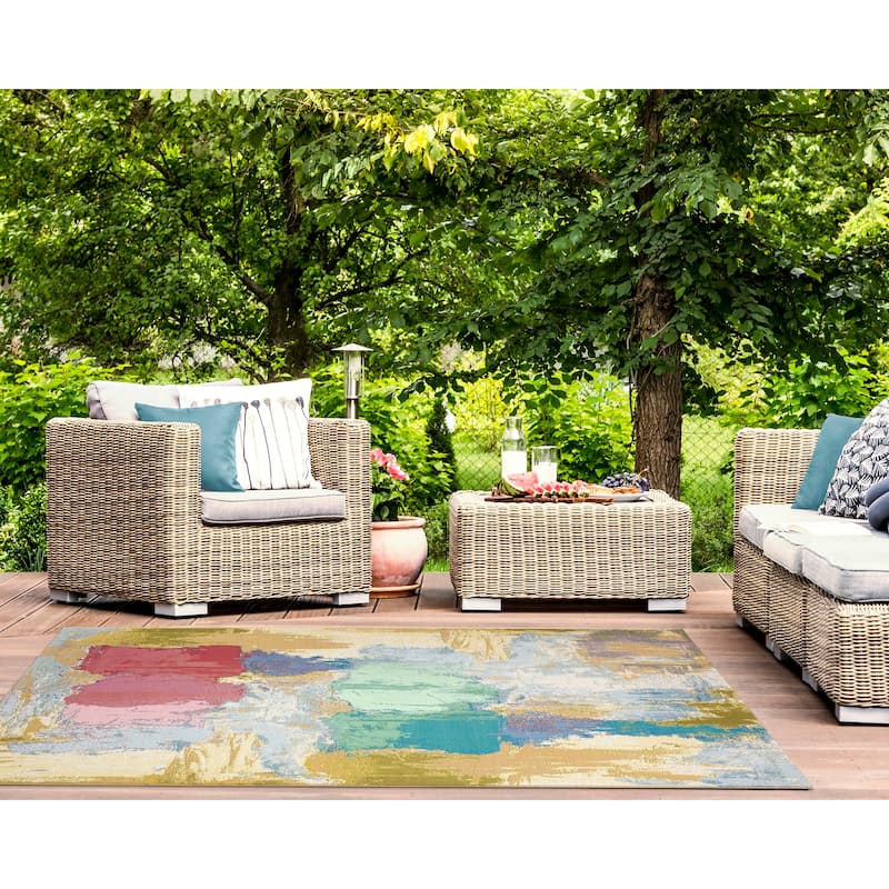 Liora Manne Marina Watercolor Indoor/Outdoor Rug