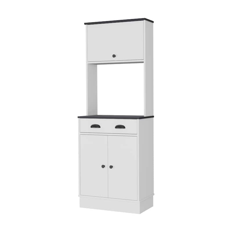 White 2-Cabinet Kitchen Pantry
