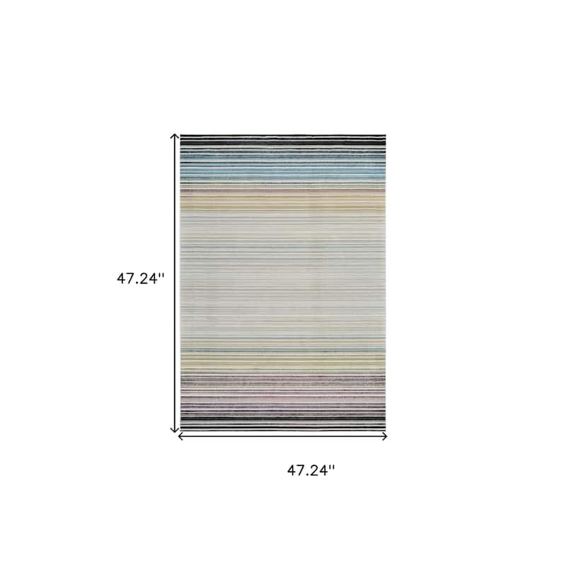 Biko Distressed Abstract Modern Stain Resistant Woven Durable Area Rug By HomeRoots