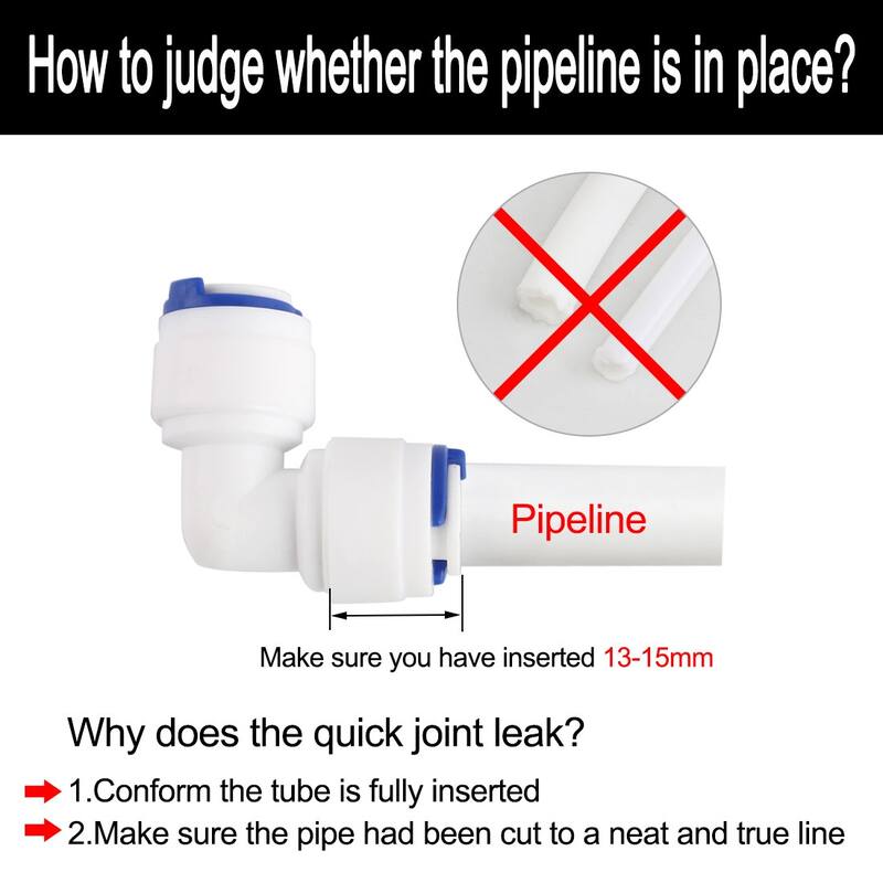 3/8 Inch OD Elbow Quick Connect Purifier Tube Push Durable RO Water Fitting 3pcs - White,Blue - 38 x 38 x 20mm
