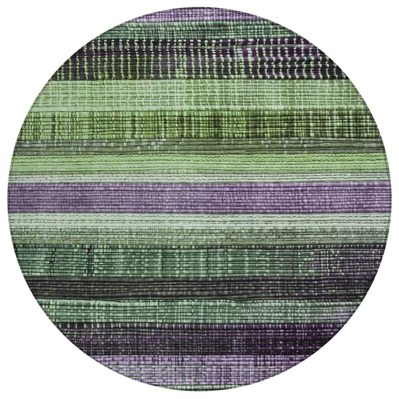 HomeRoots Striped Transitional Rectangle Outdoor Rug