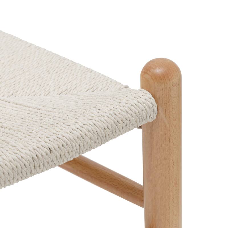 Poly and Bark Weave Chair - Solid Wood Frame (Natural)