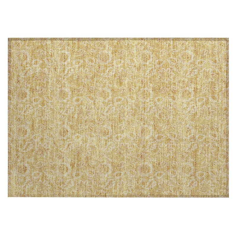 Machine Washable Indoor/ Outdoor Chantille Floral Farmhouse Rug
