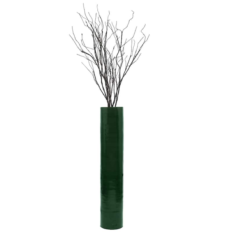 30-Inch-Tall Decorative Contemporary Bamboo Display Floor Vase - Cylinder Shape - Stylish Home Decor Accent - Modern Tall Vase