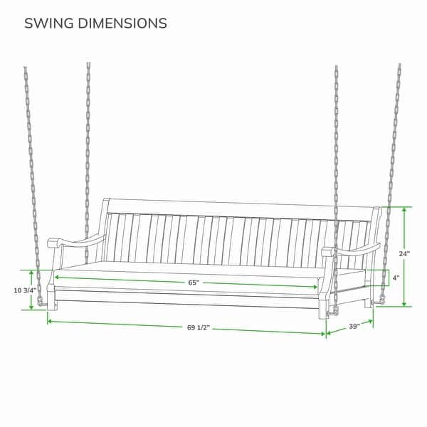 dimension image slide 1 of 2, Cambridge Casual Como Mahogany Outdoor Swing Daybed with Cushion