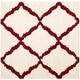 preview thumbnail 120 of 162, SAFAVIEH Dallas Shag Giusy Trellis 1.5-inch Thick Rug 4' Square - Ivory/Red - Square