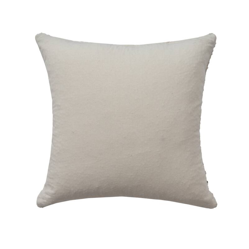 Handmade Striped Throw Pillow - 22" - Green and Cream