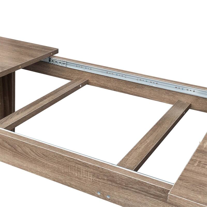 Wood Extendable Dining Table with Legs for Dining Room