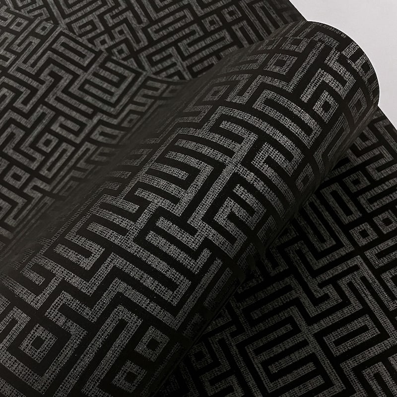 Seabrook Designs Rockefeller Maze Nonwoven Unpasted Wallpaper