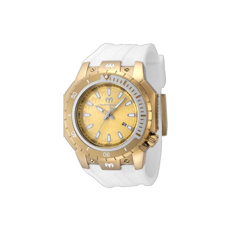 Technomarine Men's TM-224009 Manta Quartz 3 Hand Gold Dial Watch