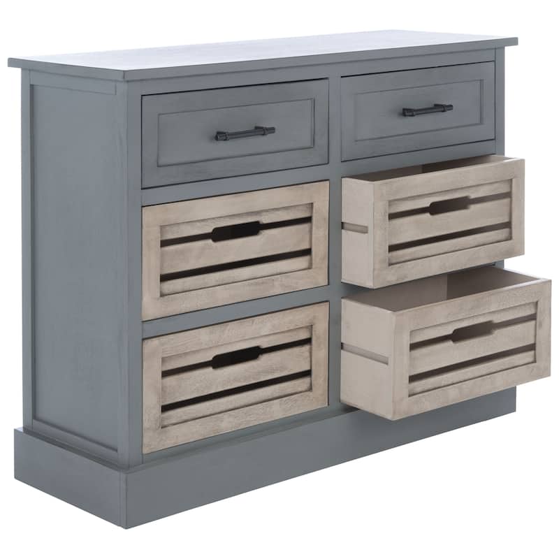 SAFAVIEH Saadia Removable 6-Drawer Storage Chest - 31" W x 12.5" L x 26" H - 31Wx13Dx26H