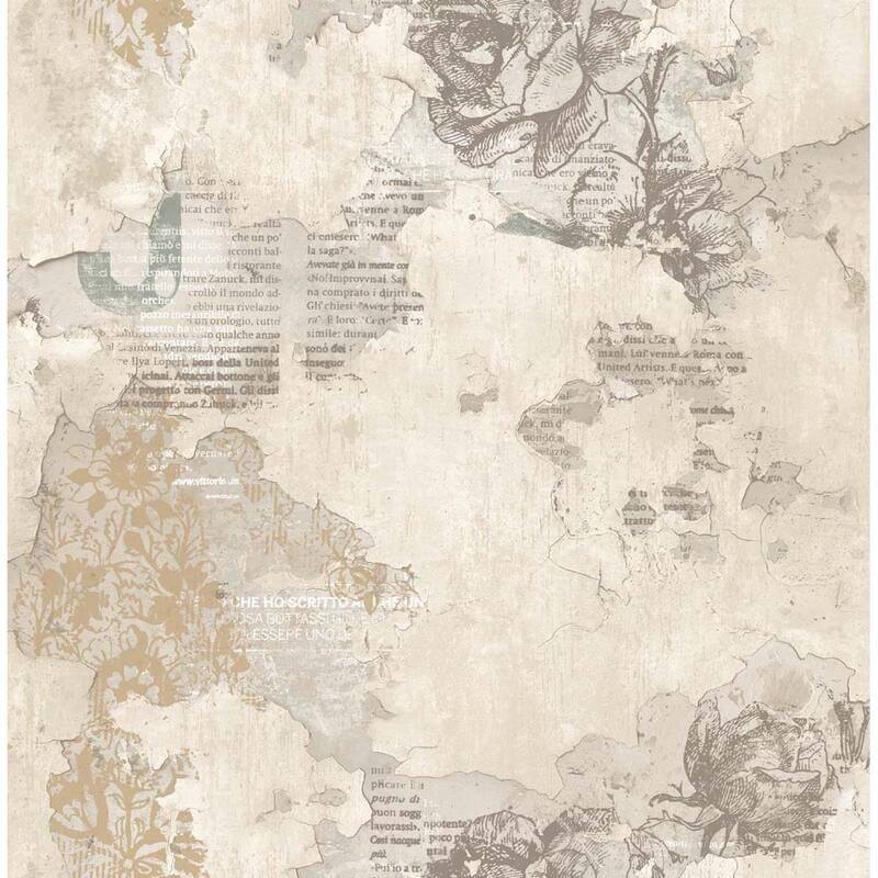 Seabrook Designs Terica Abstract Script Unpasted Wallpaper