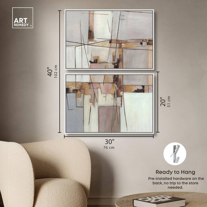 Unspoken Thoughts II Canvas Set of 2 by Art Remedy