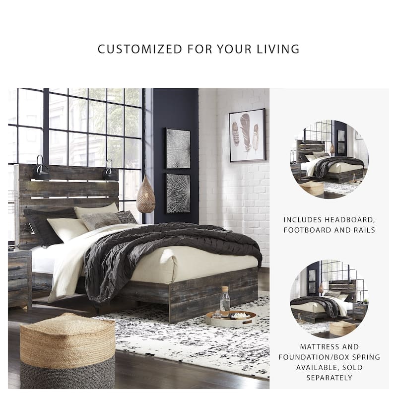 Drystan Rustic Panel Bed