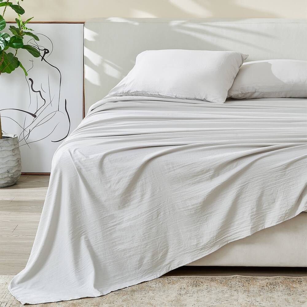 Patina Vie Maison Pre-Washed Microfiber Ultra-Soft Solid Bed Sheet Set