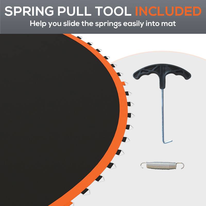 Soozier Trampoline Replacement Mat, Fits 14' Trampoline with 80 V-Hooks & 5.5" Springs