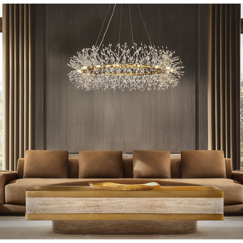 Modern Firework Crystal Chandelier for Dining Room and Living Room