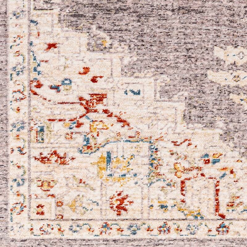 Livabliss Truva Vintage Gray Medallion Area Rug