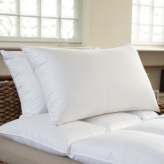 Sweet Home Collection Luxury 400 Thread Count Feather and Down Pillows (2 Pack) - White