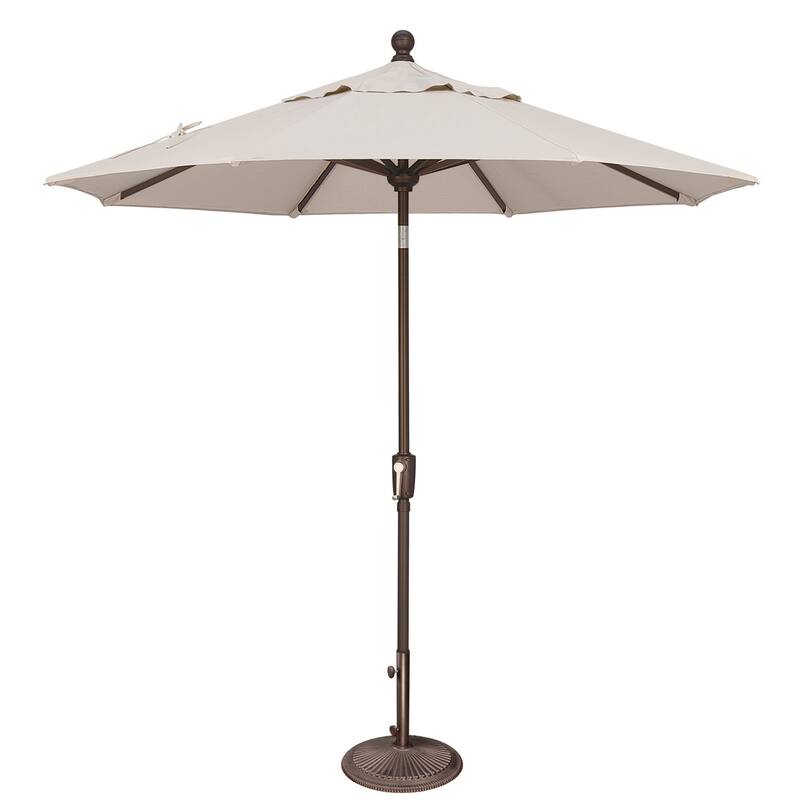 SimplyShade Catalina 7.5-inch Octagon Push Button Tilt Umbrella - Natural - Sunbrella Canopy
