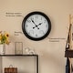 preview thumbnail 3 of 10, Large Outdoor Wall Clock Thermometer Combo, Waterproof Silent Garden Weather Station Home Indoor Patio Pool Black