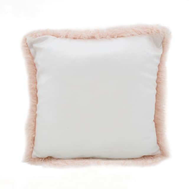 Mongolian Shaggy Faux Fur Throw Pillow