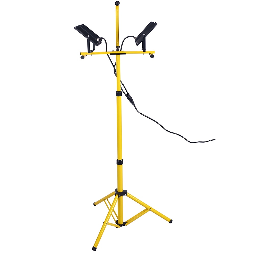 11200 Lumen Outdoor Dual-Head Tripod LED Lights Construction, Portable  stand work light with Remote