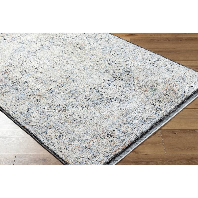 Livabliss Rivaldo Traditional Distressed Medallion Area Rug