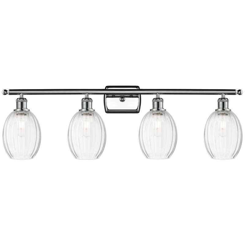 Innovations Lighting Endless Possibilities Ballston - Preston - 4 Light 36" Bulb Shade Bath Vanity Light - Clear/Polished Chrome