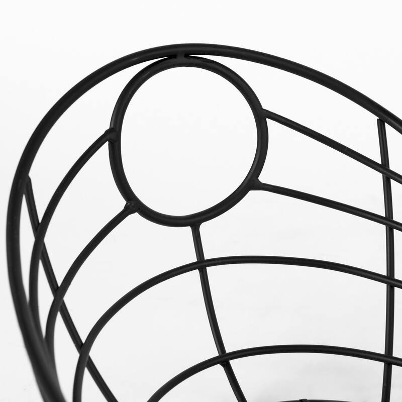 Mateo Black Metal Basket - 22"W x 12"D x 7.9"H