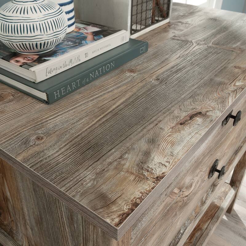 Wood Lateral File with Rustic Style, Brown