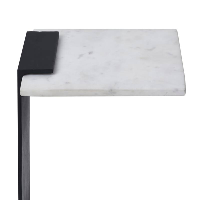 Renwil Dorville Indoor Cast Aluminum Side Table, Matte Black