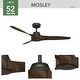 preview thumbnail 19 of 25, Hunter 52" Mosley Outdoor Ceiling Fan and Wall Control, Damp Rated - Industrial, Modern, Transitional
