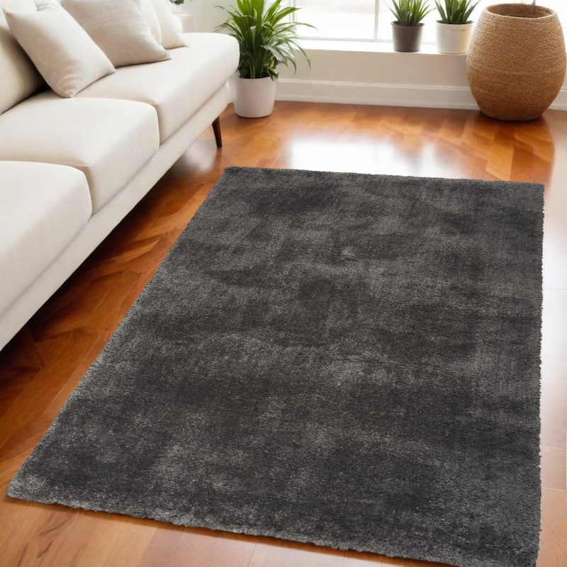 Stain Resistant Soft Area Rug - 87' X '63' X '1.58 - 87' X '63' X '1.58 - Gray - Rectangle
