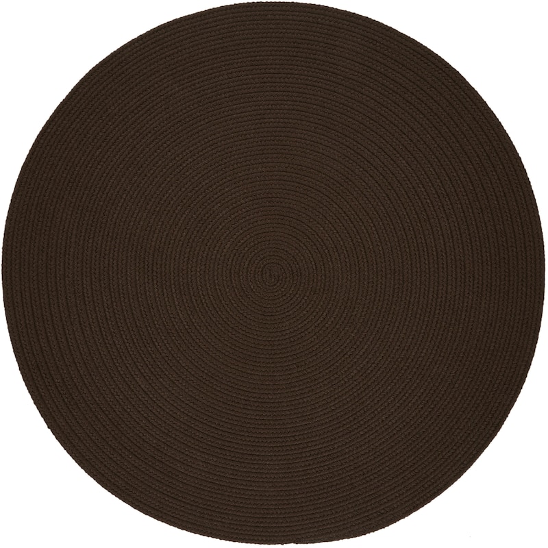 Rhody Rug Madeira Indoor/ Outdoor Braided Rounded Area Rug - Brown - 10' Round