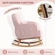 preview thumbnail 23 of 46, HOMYKA 27.95” Wide Rocking Chair with Ottomans for Nursery and Living Room