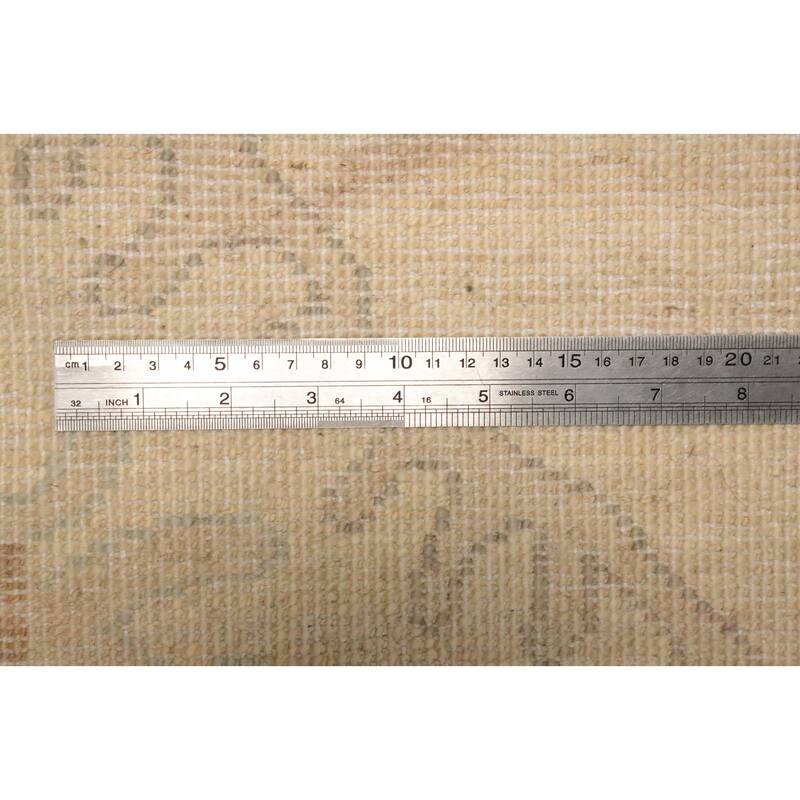 Hand Knotted Oriental 100% Wool Carpet Transitional All-Over Greys & Charcoal Oushak Area Rug - 13' 6'' X 9' 11''