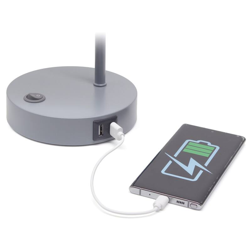 Looped Desk Lamp with Adjustable Shade - 16" - Gray