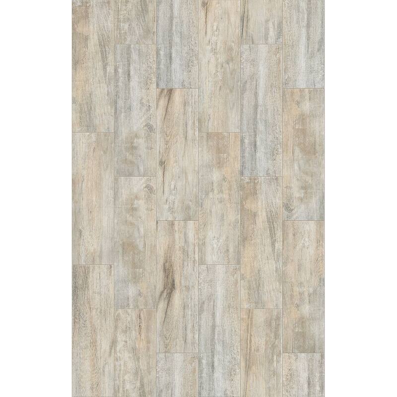 Shaw Olympia - 7" x 22" Rectangle Floor and Wall Tile - Wood Visual - - Sand