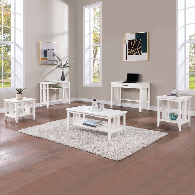 Porch & Den Clifton Mission Medium Oak Wood Finish Side Table