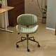 preview thumbnail 5 of 42, PU Curved Office Chair With Antique Bronze Base