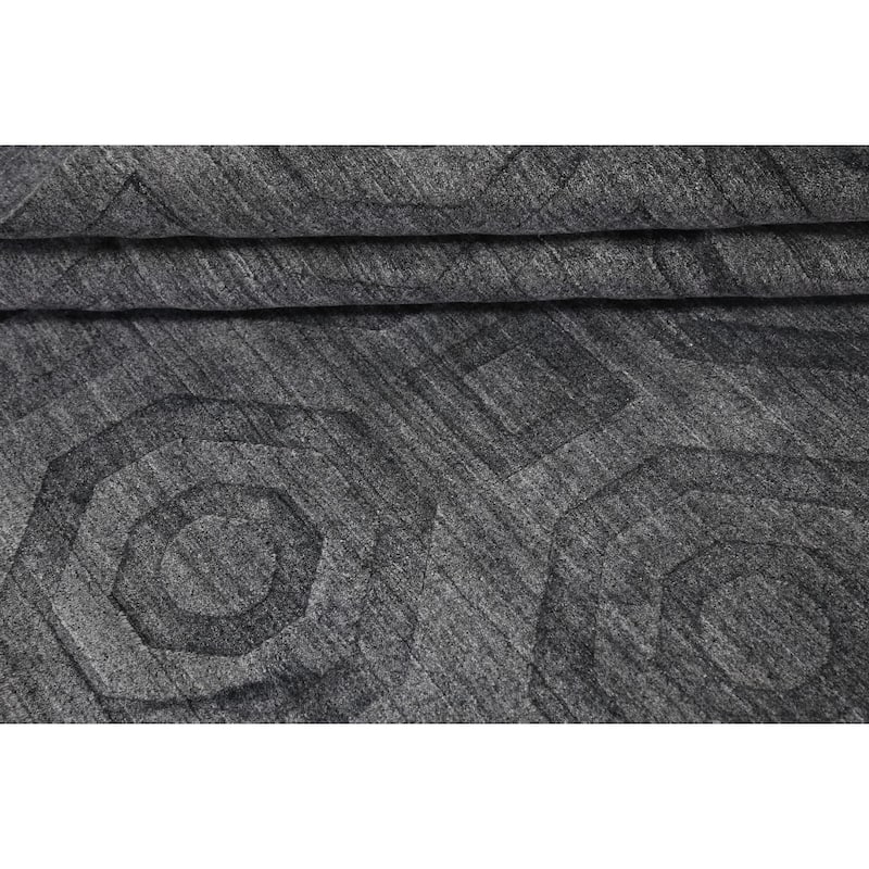 Geometric Oriental Modern Gabbeh Wool Area Rug Handmade Carpet - 4'11" x 7'8"